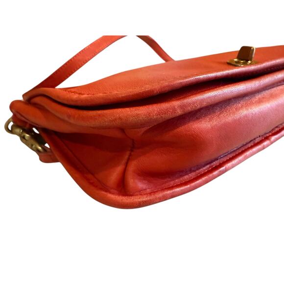 Vintage Coach Convertible Shoulder Clutch Bag Red - Picture 5 of 10